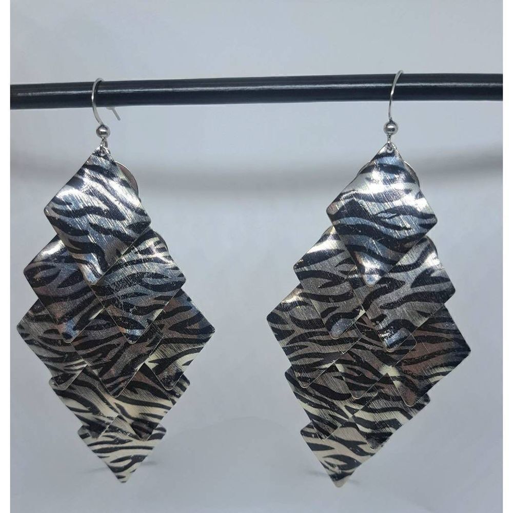 Zebra stripe earrings